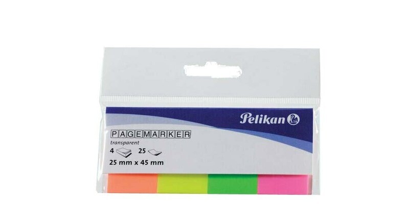 PELIKAN 25X45MM N131 PAGEMARKER TRANSPARENT NEON COLOR