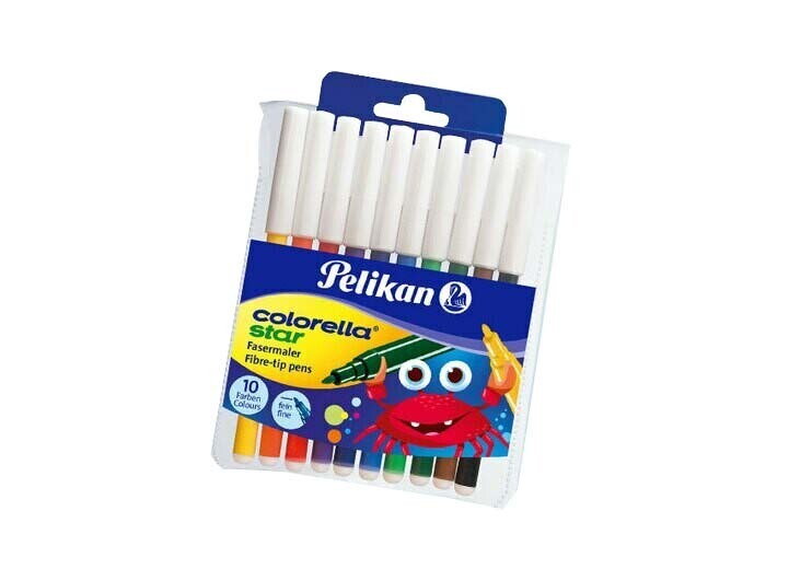 PELIKAN 10PCS COLORELLA STAR FIBER TIP PEN 904821