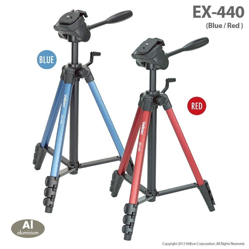 VELBON SHERPA EX-440 RED/BLUE COLOR TRIPOD
