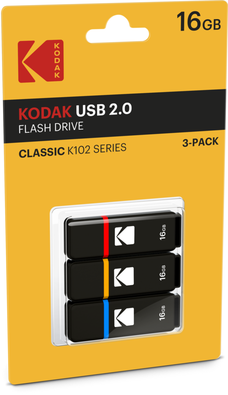 KODAK 3PC 16GB USB 2.0 FLASH DRIVE K102