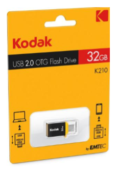 KODAK 32GB USB 2.0 MICRO-USB OTG FLASH DRIVE K210