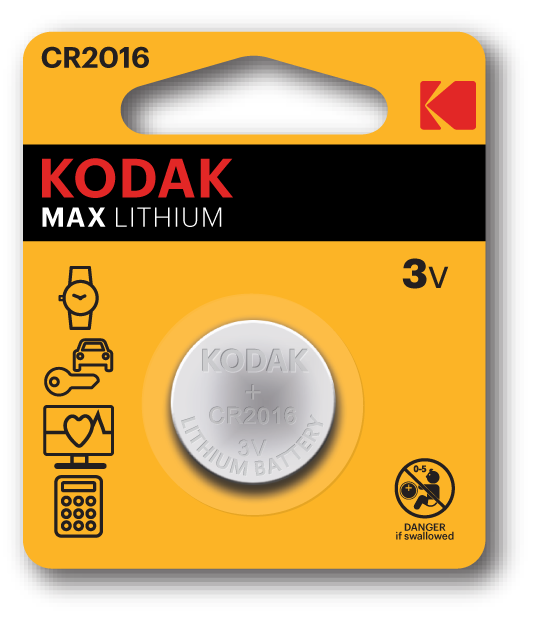 KODAK CR2016 LITHIUM BATTERY 3 VLT 30005112