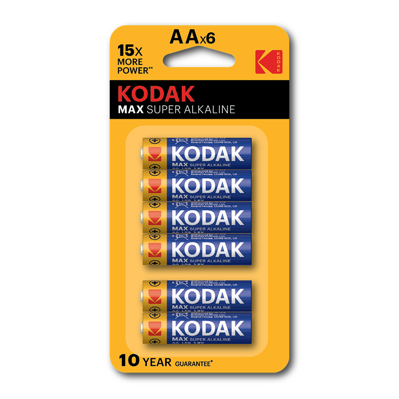 KODAK KAA4+2 (6) MAX ALKALINE BATTERY 30411937