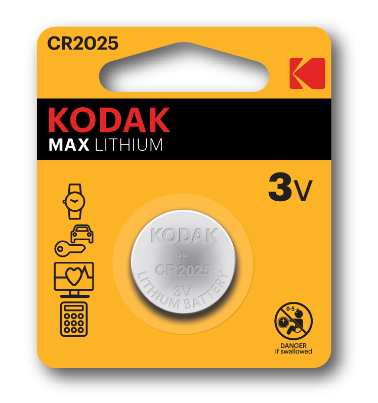 KODAK CR2025 LITHIUM BATTERY 3VLT 30380516
