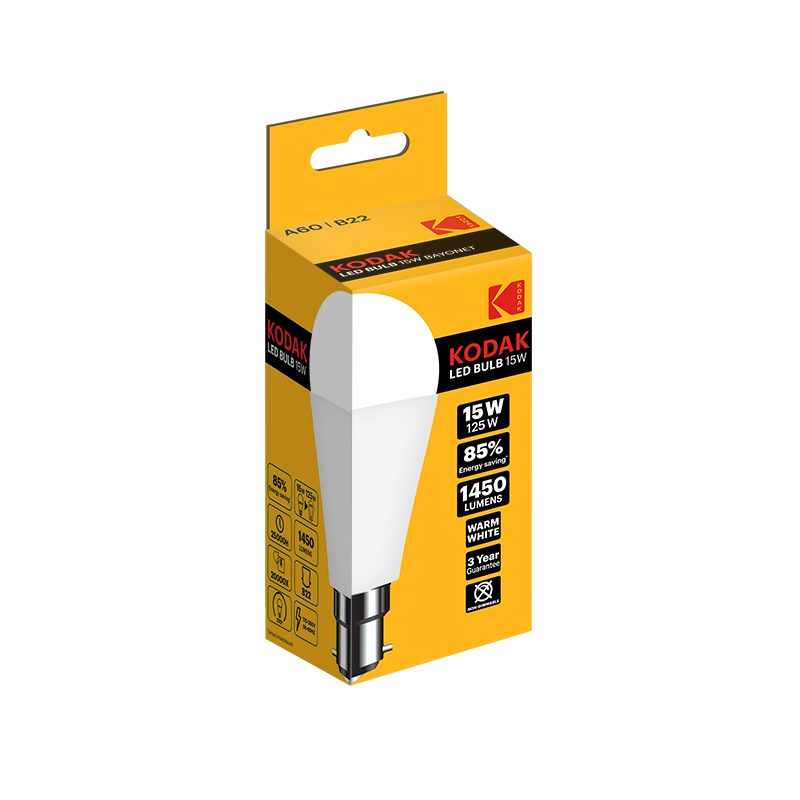 KODAK 15W LED BULB WARM GLOW B22 BAYONET 30416741