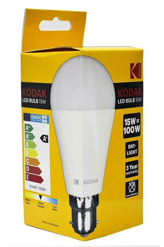 KODAK 15W LED BULB DAY-LIGHT B22 BAYONET 30416642