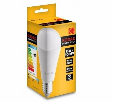 KODAK 15W LED BULB WARM GLOW E27 SCREW 30416727