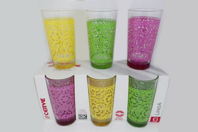 CERVE LINDA 6PCS 250CC LONG DRINK TUMBLERS M60450