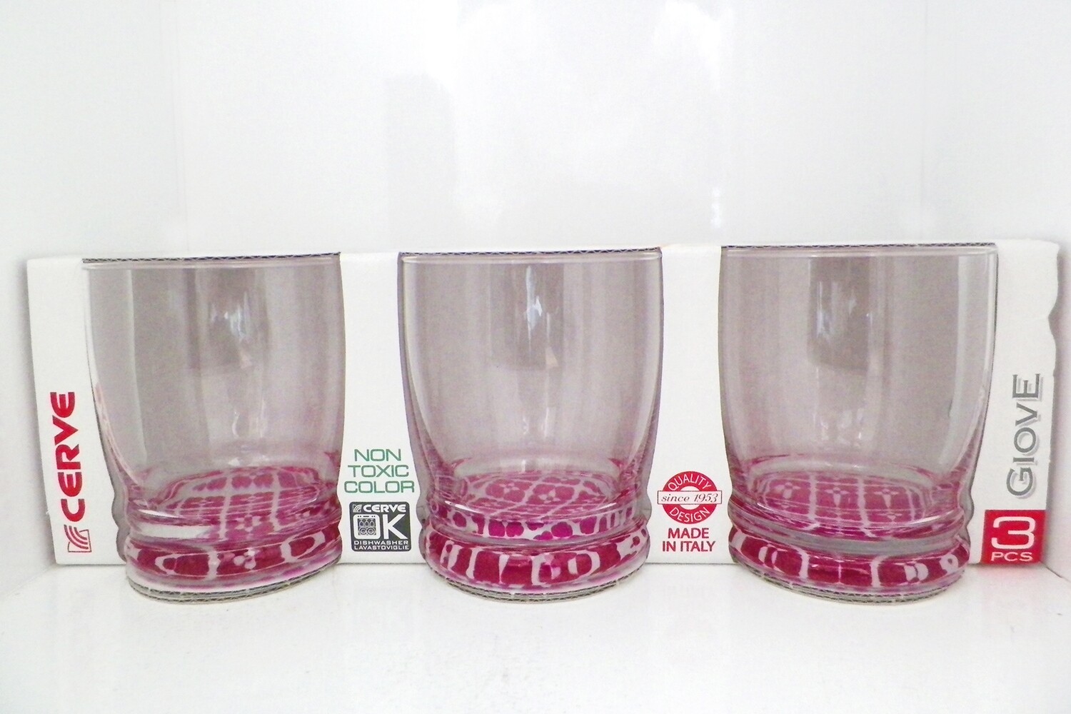 CERVE GIOVE 3PCS 340CC WATER TUMBLER M64520 11.4OZ