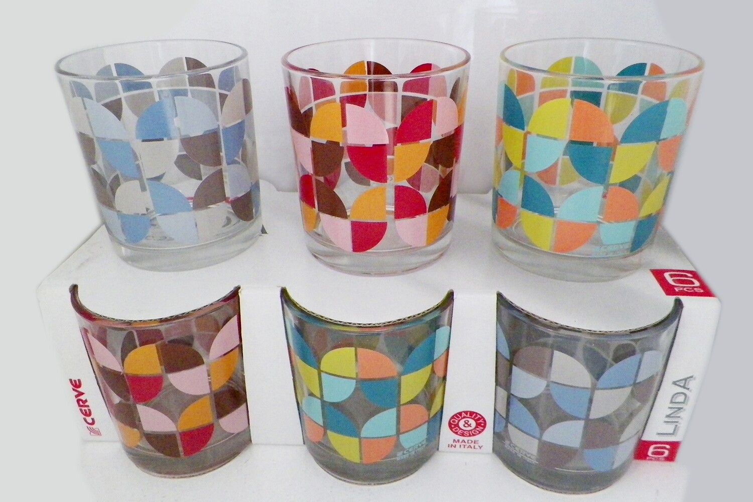 CERVE LINDA 6PCS 220CC WATER TUMBLER M63630 7.5OZ