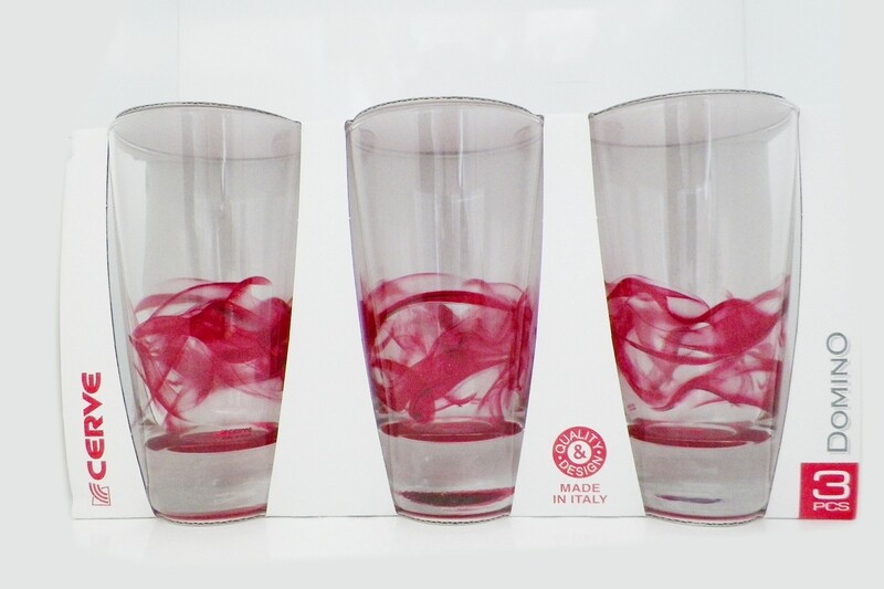 CERVE DOMINO 3PC 400CC LONG DRINK TRUMBLERS M57870