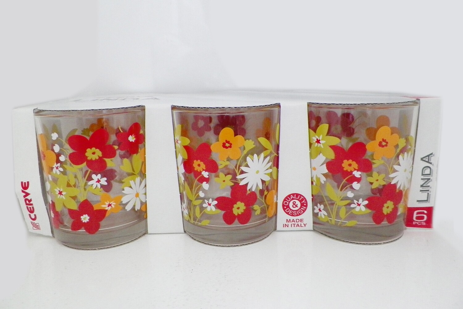 CERVE 6PCS CRTSET LINDA WATER GLASS 220CC M54191
