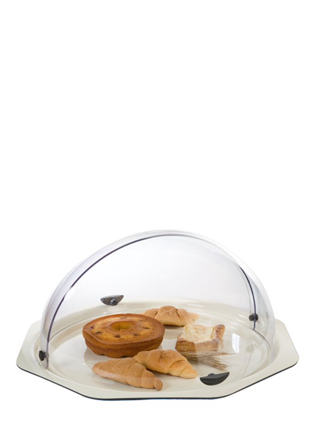 DENOX ROUND FOOD DISPLAY GOURMET W/CLEAR LID 21940