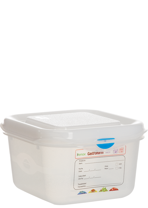 DENOX PC GN 1/6 100MM AIRTIGH FOOD BOX 1.7LT 12380