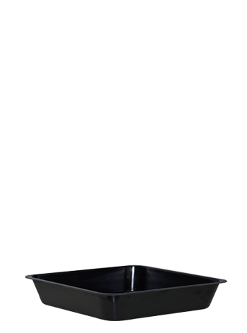 DENOX 25X25X4CM MELAMINE TRAY BLACK 22130