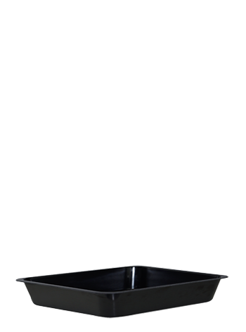 DENOX 30X20X4CM MELAMINE TRAY BLACK 22140