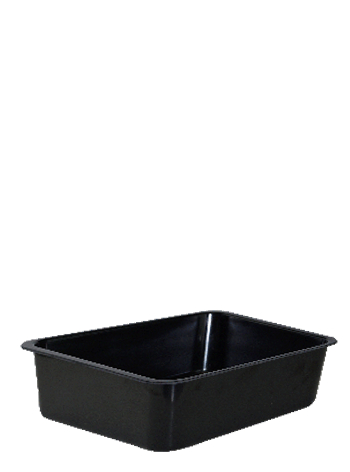 DENOX 30X20X8CM MELAMINE TRAY BLACK 22180