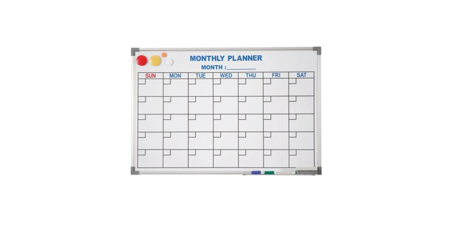 WRITEBEST 60X90CM MONTHLY PLANNER MAG W/B (2&#39;X3&#39;)