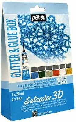PEBEO 20ML 3D SETACOLOR GLITTER OUTLINE SET 756102