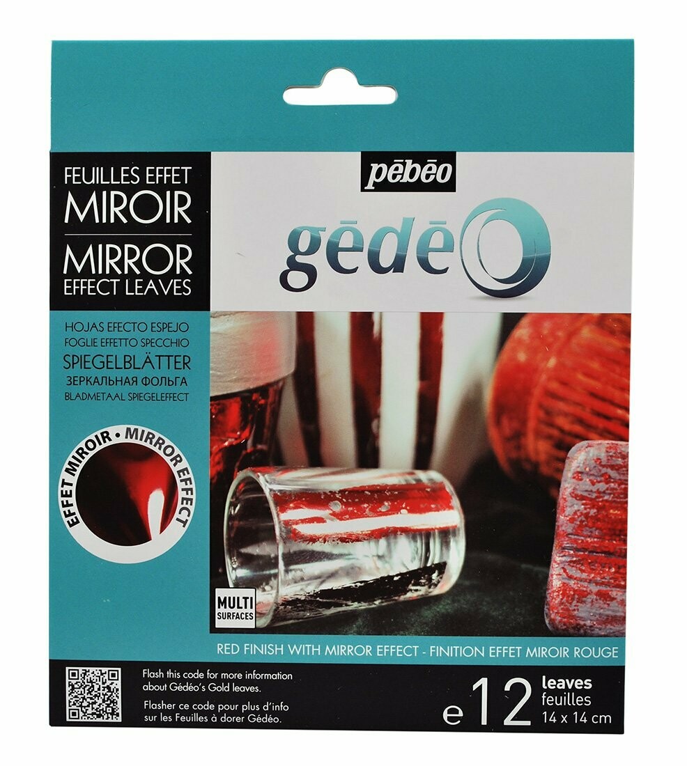 PEBEO 12PCS MIRROR EFFECT LEAVES ASSTD COLORS