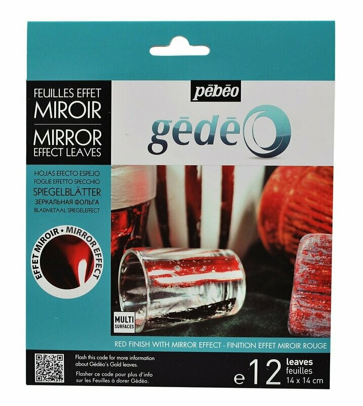 PEBEO 12PCS MIRROR EFFECT LEAVES ASSTD COLORS