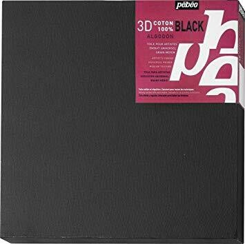 PEBEO 3D 20X20 BLACK COTTON CANVAS 782750