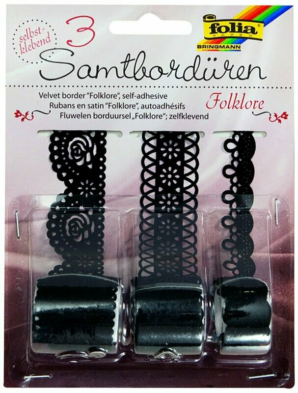 FOLIA VELVET BORDER FLORAL SELF ADHESIVE ASSTD1270