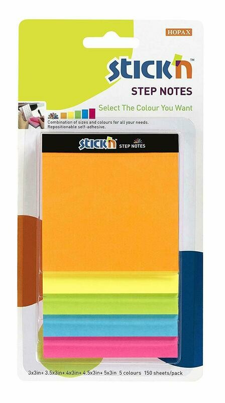 STICK&#39;N 150SHS STEP NOTES NEON 21423