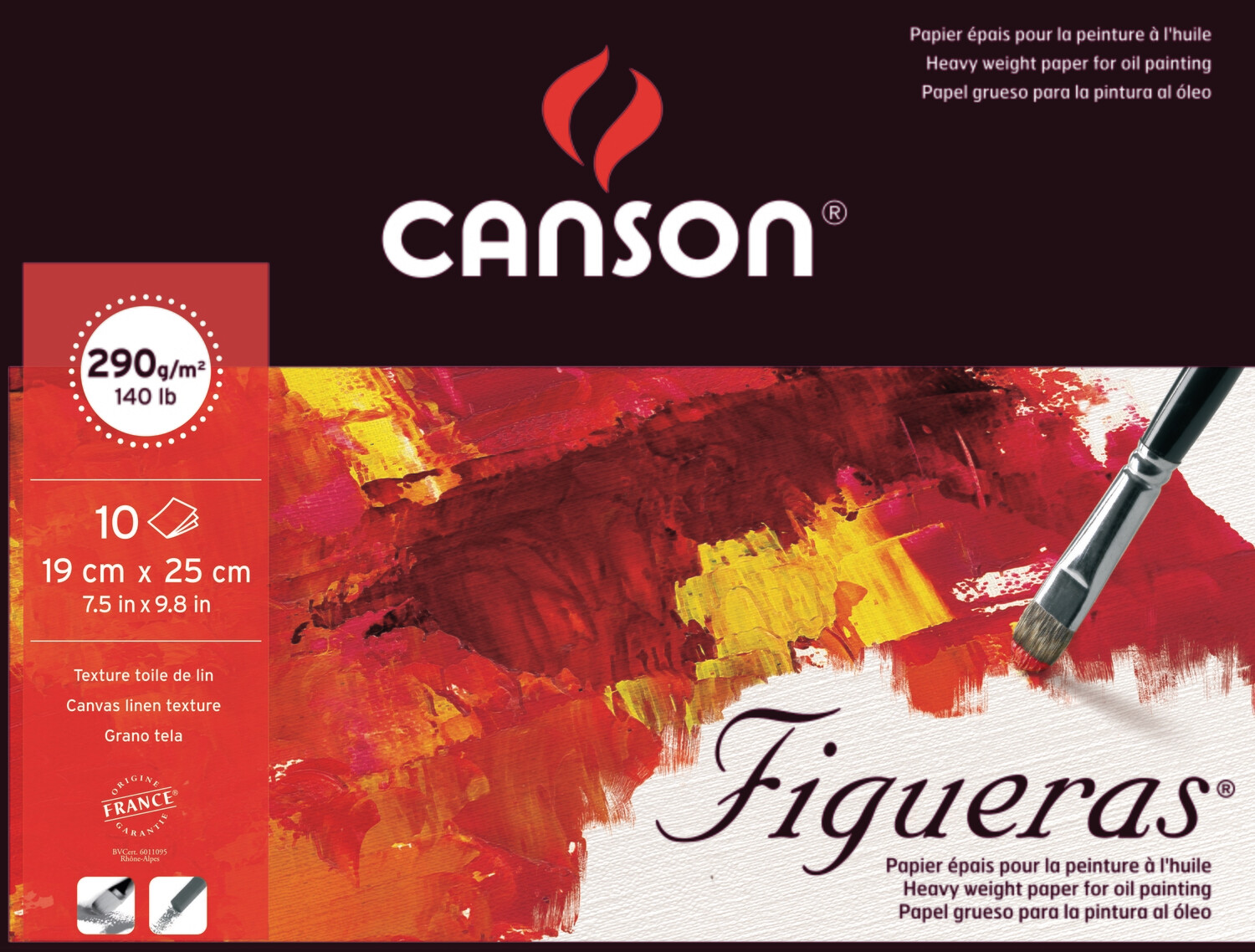 CANSON 19X25 OIL ACRYLIC PAPER 10SH 290GRM 0857220