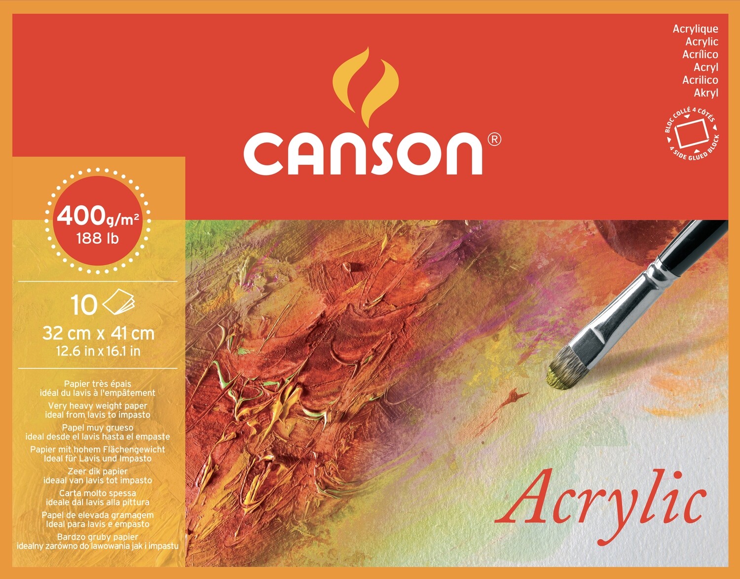 CANSON 32X41 ACRYLIC PAD 400GRM 10SHS 200807409