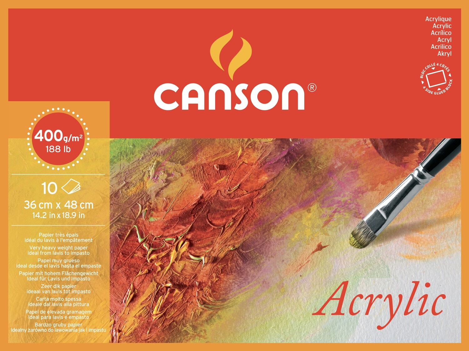 CANSON 36X48 ACRYLIC PAD 400GRM 10SHS 200807410