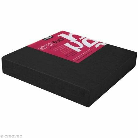 PEBEO 3D 60X60 BLACK COTTON CANVAS 782762