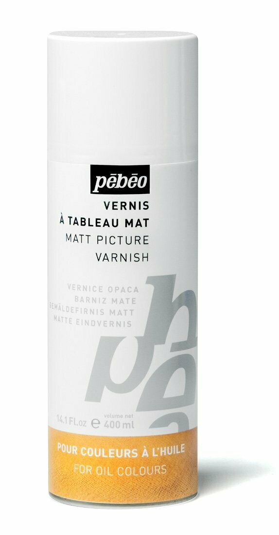 PEBEO 400ML OIL SATIN/SUPER FINE VARNISH SPRAY, Type: Matt Picture Varnish