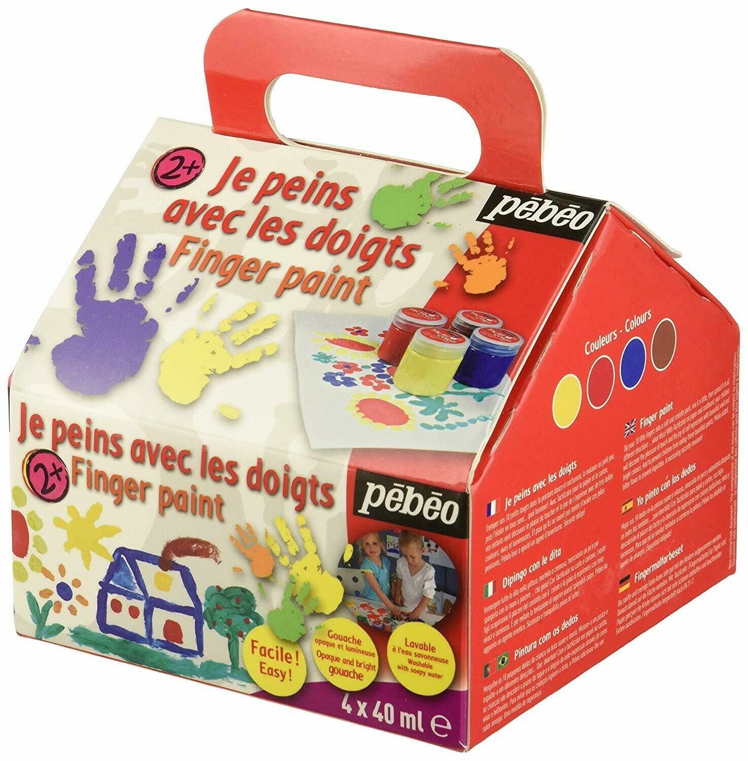 PEBEO TACTIL 4T40ML FINGER PAINT COLOR SET 633807