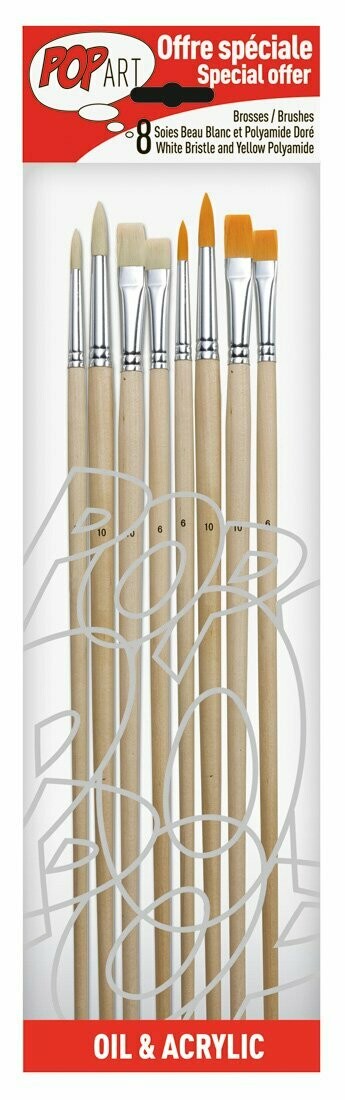 PEBEO 8PCS PAINTING BRUSH SET 950350
