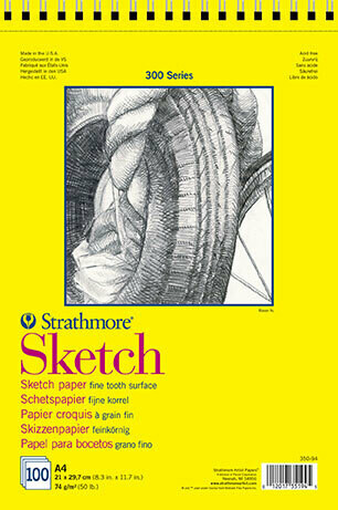 STRATHMORE A4 SKETCH PAD 100SHT 74GRM 350-94