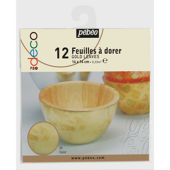 PEBEO 12PCS GOLD/SIL/COPP/BLUE LEAVES GLIDING KIT