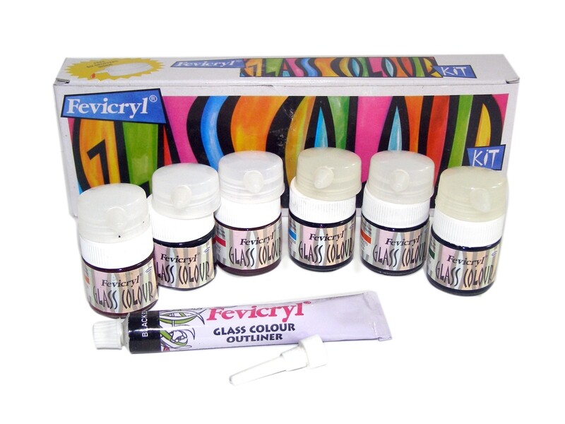 FEVICRYL 85ML GLASS COLOUR KIT SOLVENT BASE