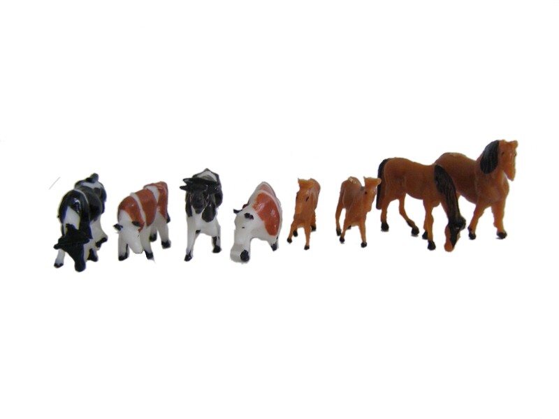 GZ 8PCS HORSE &amp; COW SET G19-012
