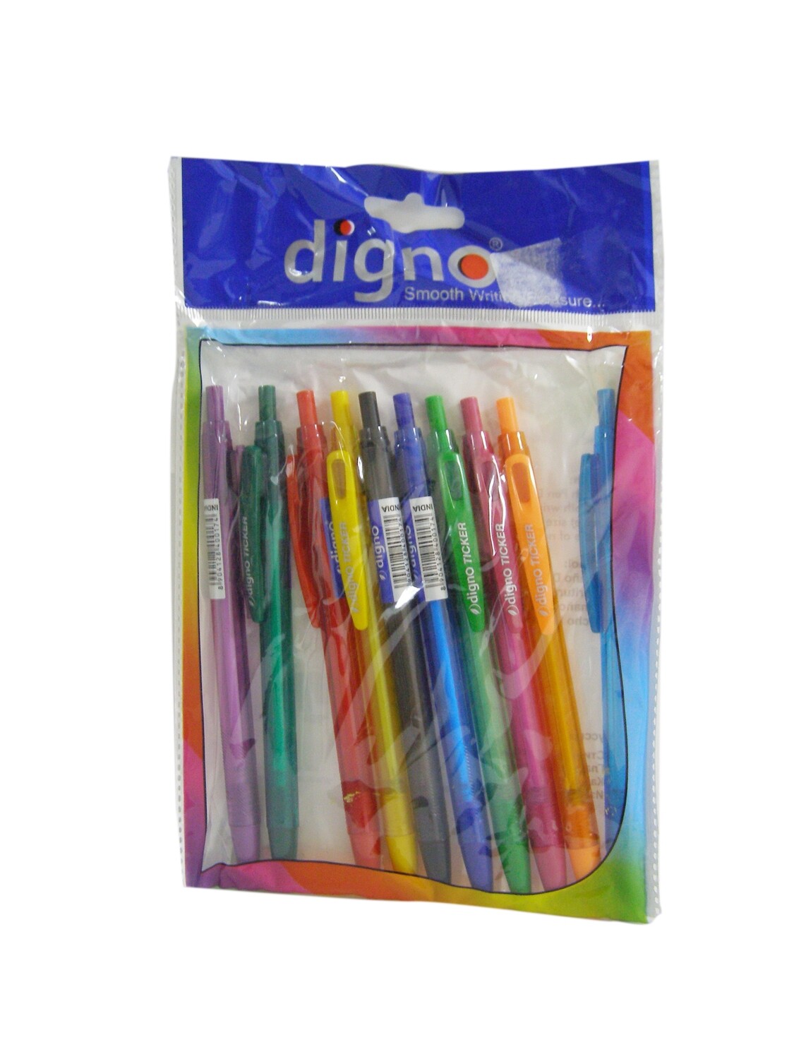 DIGNO 10PCS TICKER TRCOP BALL PEN ASSTD