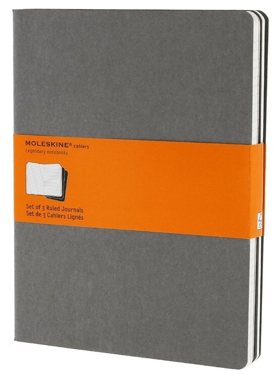 MOLESKINE CASHIER XL RULD ST=3 GY (134268)