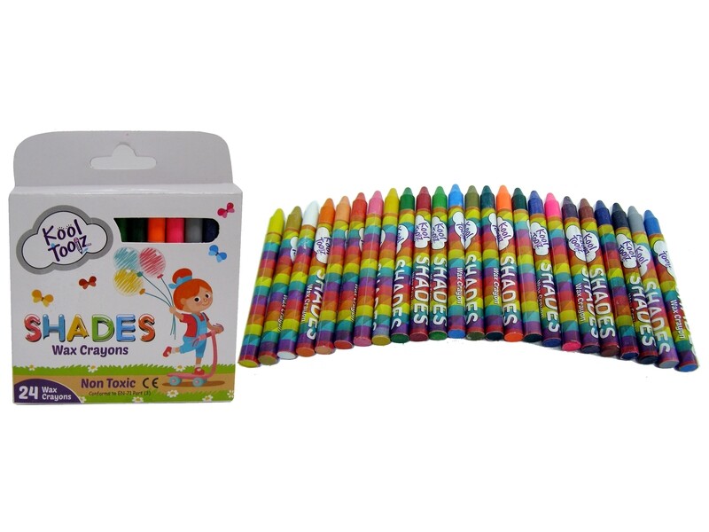 KOOLTOOLZ 24PCS SHADES WAX CRAYONS