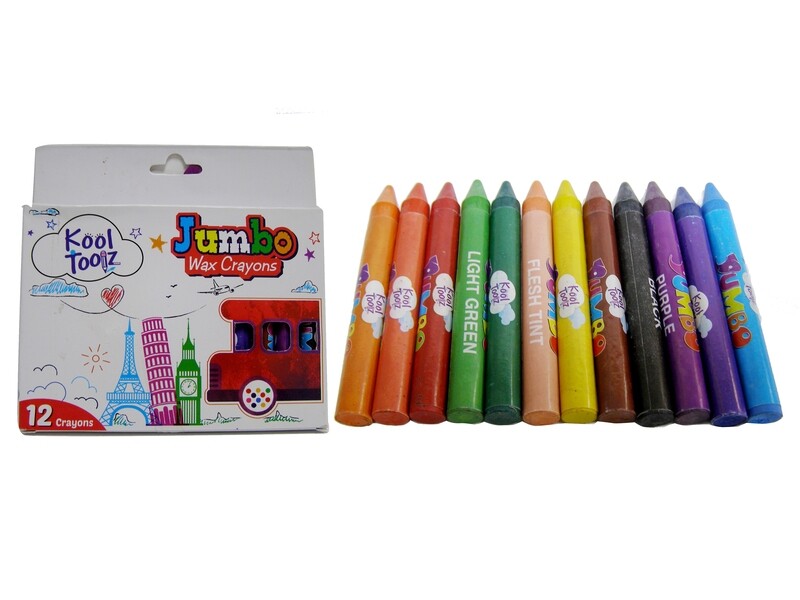 KOOLTOOLZ 12PCS JUMBO WAX CRAYONS