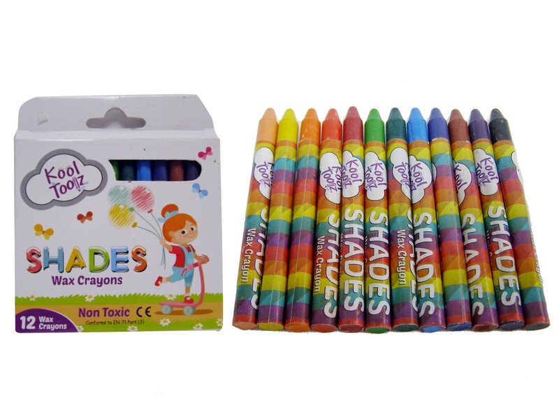 KOOLTOOLZ 12PCS SHADES WAX CRAYONS
