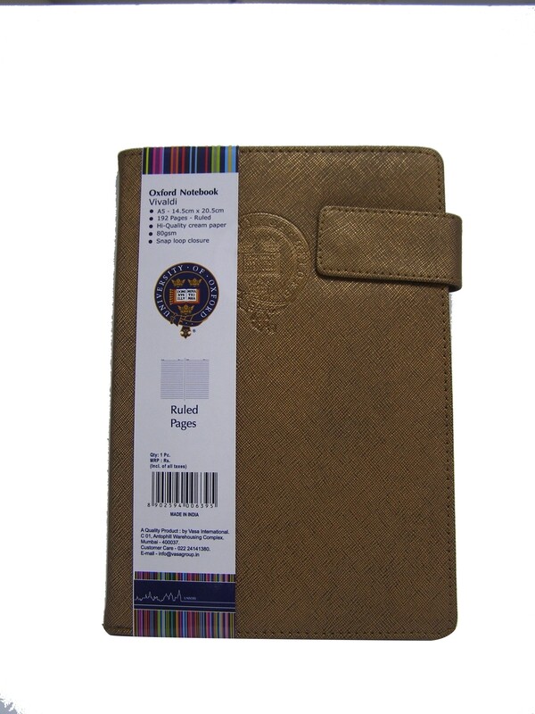 OXFORD A5 VIVALDI NOTEBOOK 80GSM 192PAGES