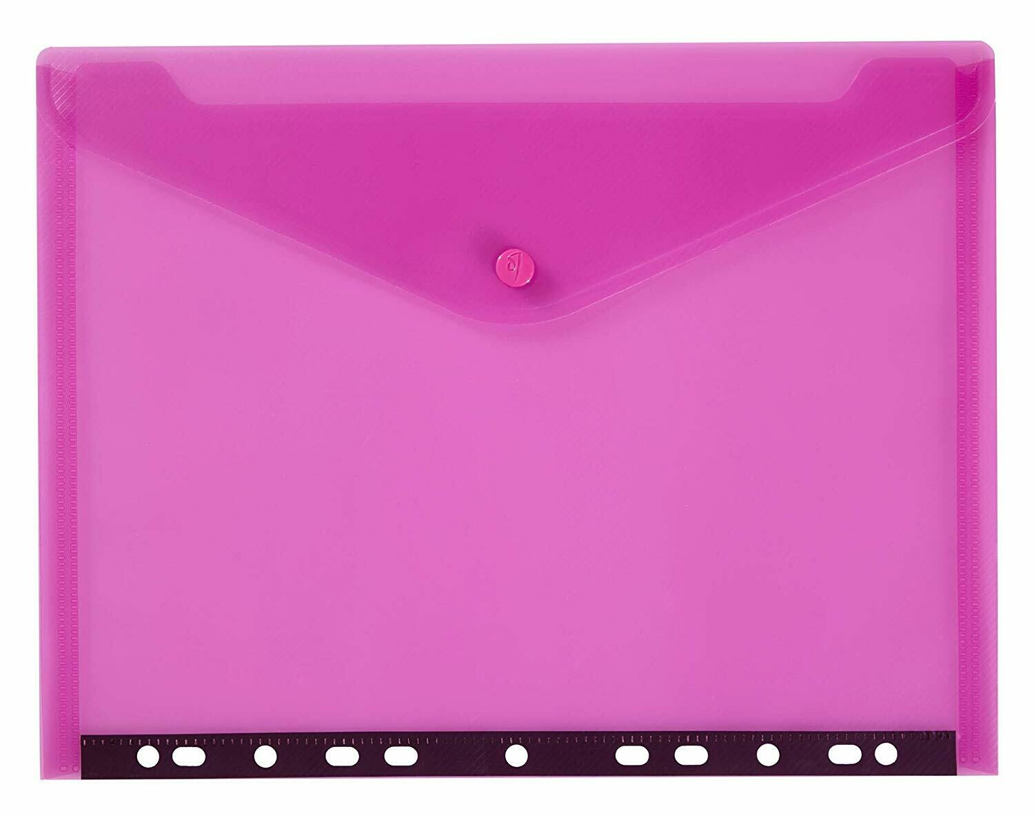 SNOPAKE A4 POLYFILE RING BINDER WALLET ASSTD COLOR, Colour: Pink