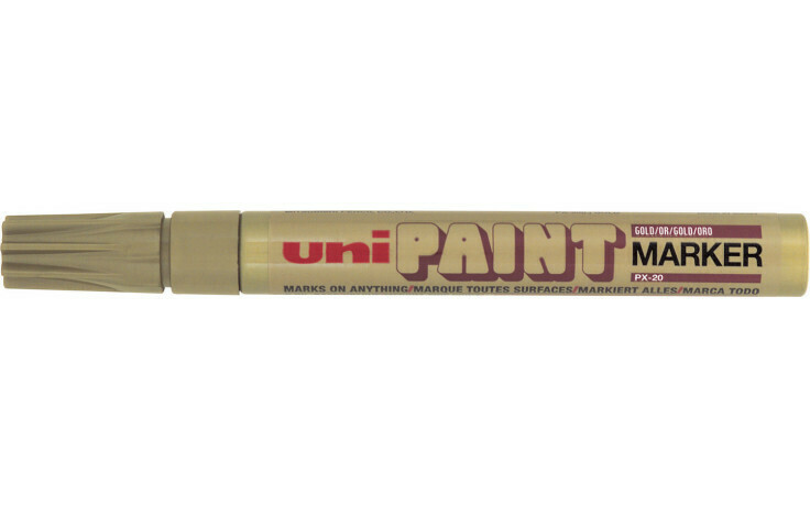 UNI PAINT MARKER BULLET TIP PX20, Colour: Gold