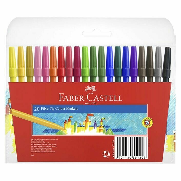 FABER-CASTELL 20PCS SKETCH/FELT PEN 155120