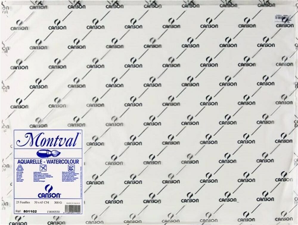 CANSON 50X65CM WATER COLOR PAPER SHEET 185GRM