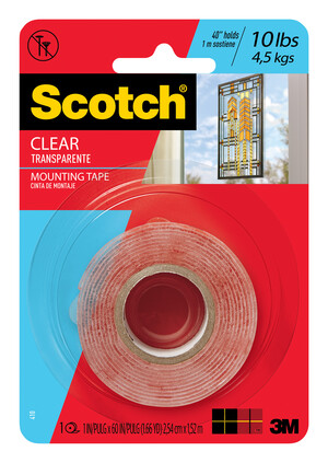 3M 1&quot;X60&quot; SCOTCH CLEAR MOUNTING TAPE 410P